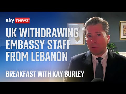 Israel-Hamas war: UK withdrawing staff from Beirut embassy ‘troubling’, former ambassador says