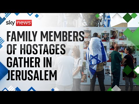 Family members of hostages taken by Hamas gather in Jerusalem to demand action