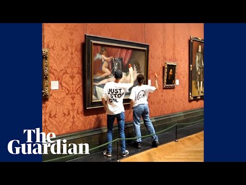 Just Stop Oil protesters break glass cover of painting at National Gallery