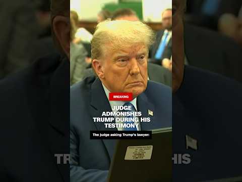 Judge admonishes Trump during his testimony