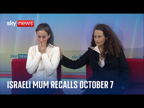 Israel-Hamas war: Mother breaks down in tears describing son and husband’s capture by Hamas