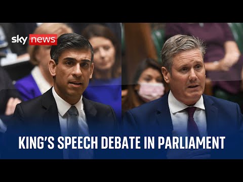 Watch live: Rishi Sunak, Sir Keir Starmer and MPs debate King’s Speech in parliament