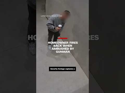 Homeowner fires back when ambushed by gunman