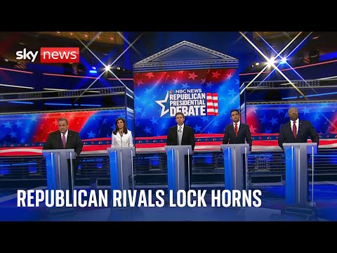 Republican presidential rivals lock horns as absent Donald Trump mocks ‘unwatchable’ debate