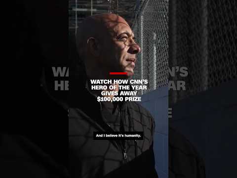 Watch how CNN’s Hero of the Year gives away $100,000 prize