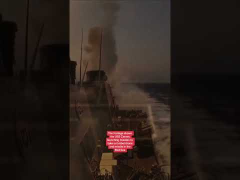 US Navy released a video of a destroyer intercepting fire from Yemen’s Houthi rebels in the Red Sea