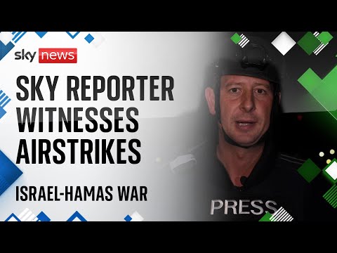 Israel-Hamas war: Sky correspondent witnesses rocket fire