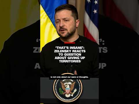 ‘That’s insane’: Zelensky reacts to question about giving up territories