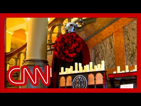 Controversial satanic display in state capitol vandalized