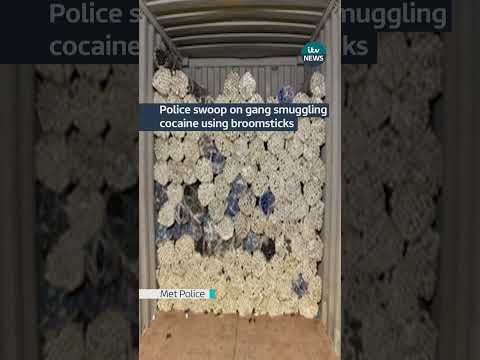Police swoop on gang smuggling cocaine using broomsticks #itvnews #police #metpolice