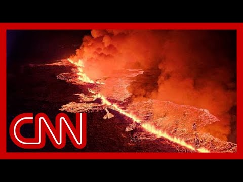 Iceland volcano: Eruption creates massive fissure