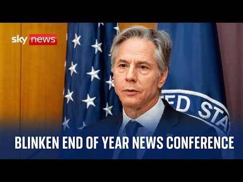US Secretary of State Antony Blinken holds end of year news conference
