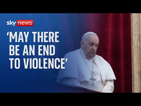 Pope condemns ‘the futile logic of war’ as Ukraine marks Christmas on 25 December for first time