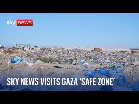 ‘What are we going to do in winter?’ | Sky News visits Gaza ‘safe zone’