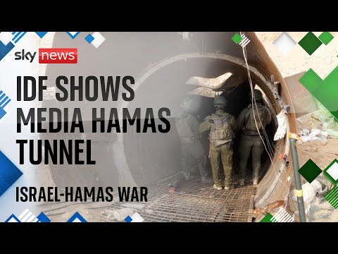 IDF shows Sky’s Nicole Johnston ‘Hamas tunnel with railway track’ in Gaza