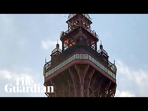 Blackpool Tower ‘fire’ turns out to be flapping orange fabric
