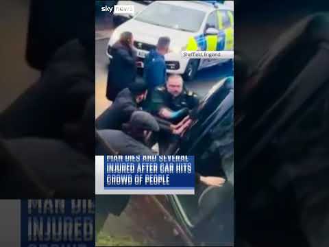 Video shows moments after car crash in Sheffield