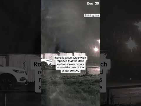 Meteor falls through Birmingham sky