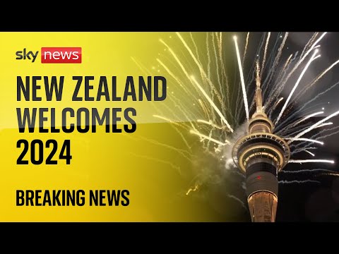 New Zealand rings in 2024 with fireworks and laser display