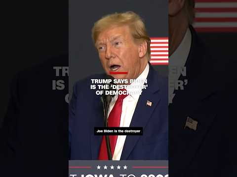 Trump says Biden is the ‘destroyer’ of democracy