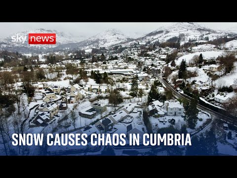 Wild weather: Heavy snowfall causes chaos in Cumbria