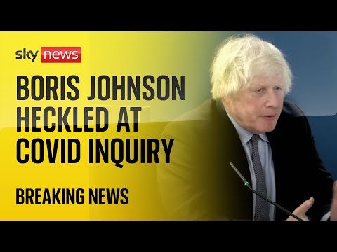 BREAKING: Boris Johnson heckled by protesters as he apologises to COVID inquiry