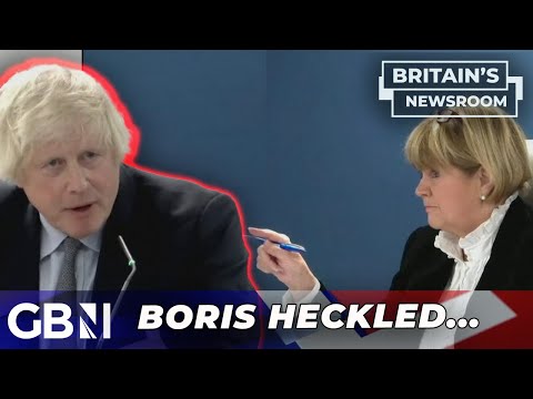 Boris Johnson HECKLED by protests at Covid-19 inquiry – ‘Please sit down!’