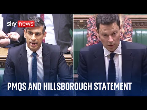 PMQs + Hillsborough statement in the Commons