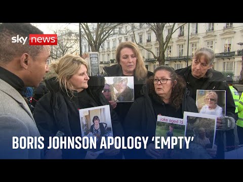 COVID Inquiry: COVID bereaved say Johnson apology was ’empty’