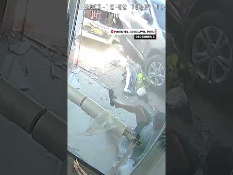 Lucky shoppers escape after car crashes near store