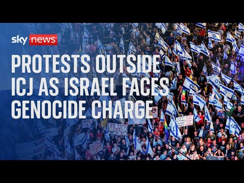 Protests take place outside of court as Israel faces charges of genocide