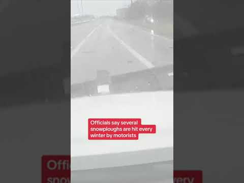Car crashes into snowplough