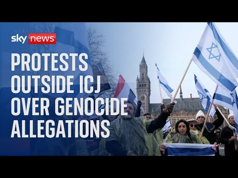 Watch live: Protests outside of court as Israel is set to present rebuttal to genocide claims
