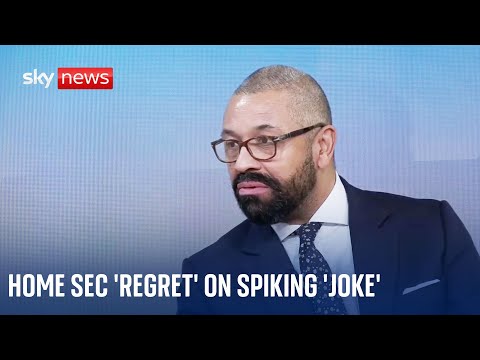 Home Secretary James Cleverly apologises for ‘causing hurt’ over drink spiking joke