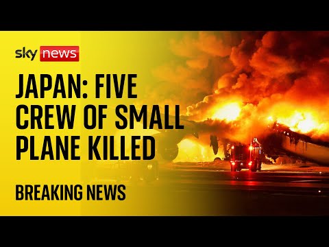 Japan plane fire: Five crew members on coast guard flight killed after crash