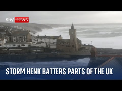 Watch live: Amber warning for 80mph gusts as Storm Henk batters parts of UK