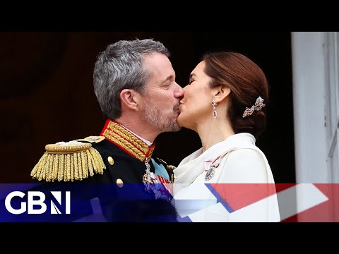 BREAKING: King Frederik and Queen Mary kiss on balcony in first historic appearance as monarchs