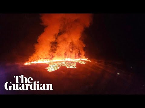 Volcano erupts near town of Grindavík in Iceland