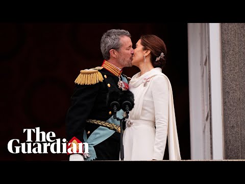 Frederik X wipes away tears as he is proclaimed king of Denmark