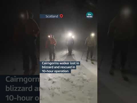 Cairngorms walker saved after 10-hour operation #itvnews #news #weather