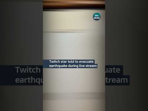 Twitch star told to evacuate earthquake during live stream #itvnews #twitch #twitchstreamer #japan