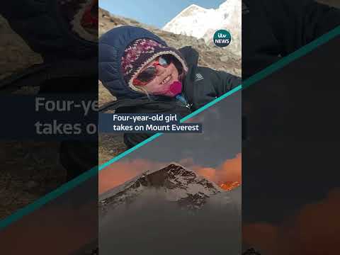 This young girl made it to Mount Everest’s base camp  #itvnews  #everest