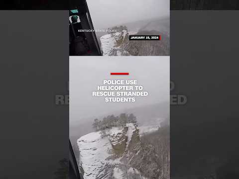 Police use helicopter to rescue stranded students