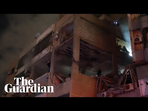 Footage shows aftermath of the purported attack that killed senior Hamas figure in Lebanon