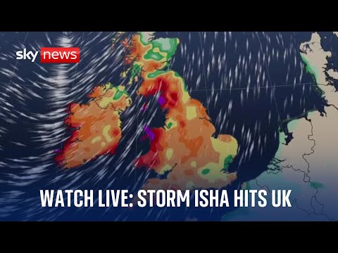 Watch Storm Isha: Met Office issues amber warnings for Britain and Northern Ireland