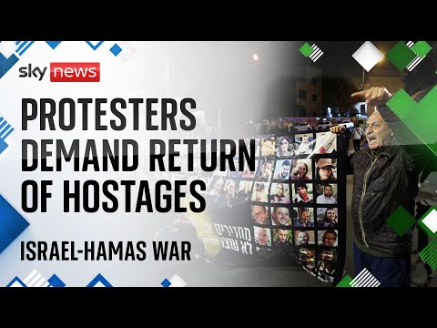 Israel-Hamas war: Protesters demonstrate outside Netanyahu’s residence demanding return of hostages