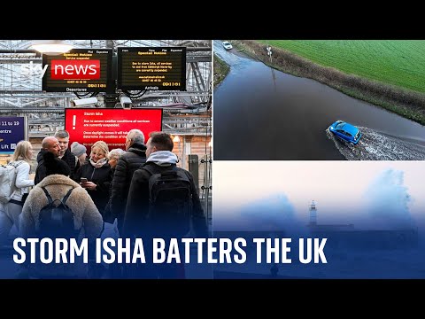 Storm Isha: Tens of thousands without power, 107mph winds recorded