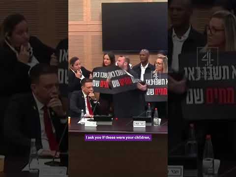 Hostage relatives storm Israeli parliament meeting