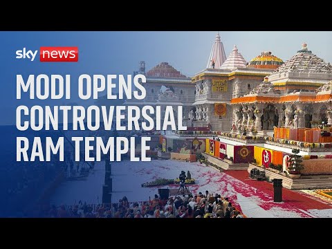 India PM Narendra Modi inaugurates controversial Hindu temple while eyeing upcoming elections