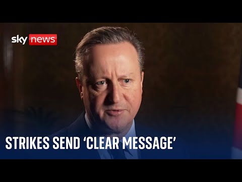 Fresh US and UK airstrikes ‘send clear message’ to Houthis, says Lord Cameron